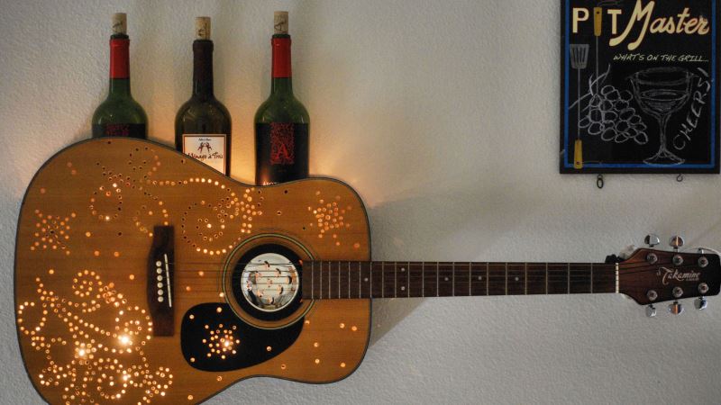 How to Recycle Your Old Guitar for Modern Home Interior Use